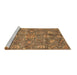 Sideview of Machine Washable Oriental Brown Traditional Rug, wshabs3746brn