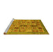 Sideview of Machine Washable Abstract Yellow Modern Rug, wshabs3747yw