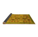 Sideview of Abstract Yellow Modern Rug, abs3747yw