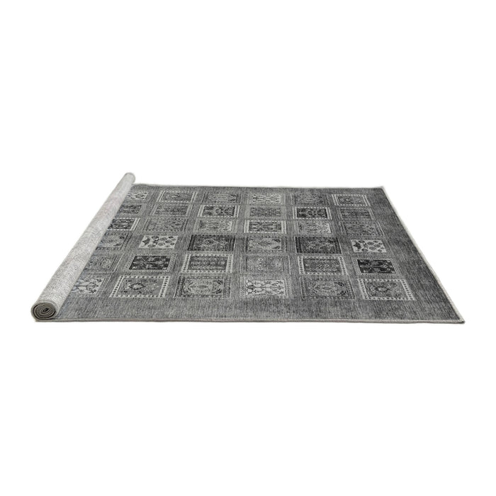 Sideview of Machine Washable Abstract Gray Modern Rug, wshabs3747gry