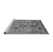 Sideview of Machine Washable Abstract Gray Modern Rug, wshabs3747gry