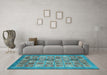 Machine Washable Abstract Light Blue Modern Rug in a Living Room, wshabs3747lblu