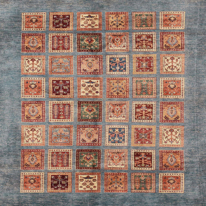 Square Machine Washable Abstract Camel Brown Rug, wshabs3747