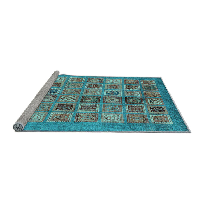 Sideview of Machine Washable Abstract Light Blue Modern Rug, wshabs3747lblu