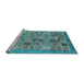 Sideview of Machine Washable Abstract Light Blue Modern Rug, wshabs3747lblu