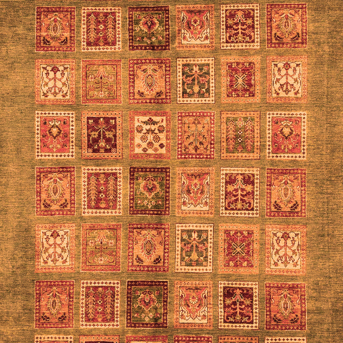 Machine Washable Abstract Orange Modern Area Rugs, wshabs3747org