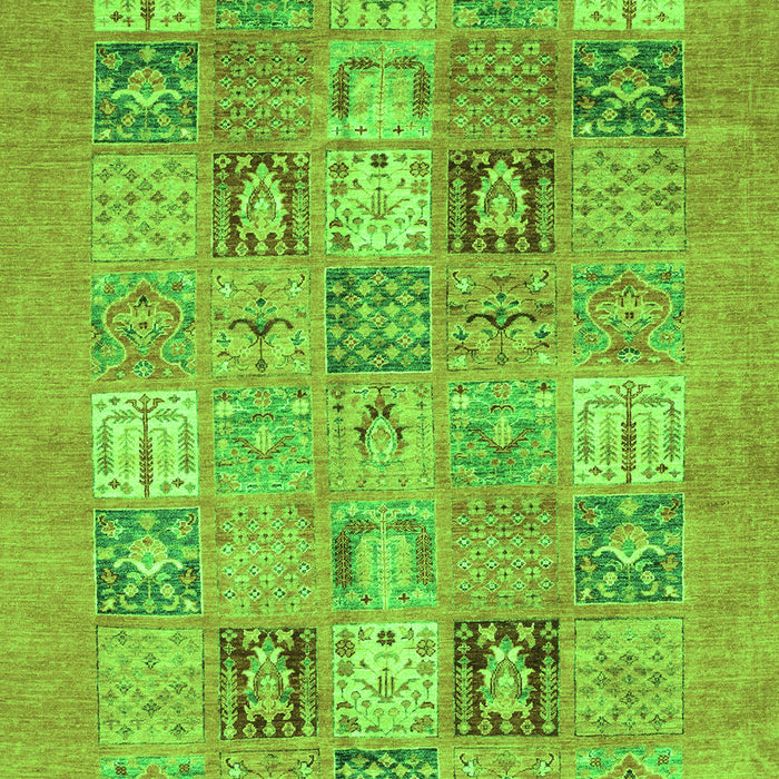 Machine Washable Abstract Green Modern Area Rugs, wshabs3748grn