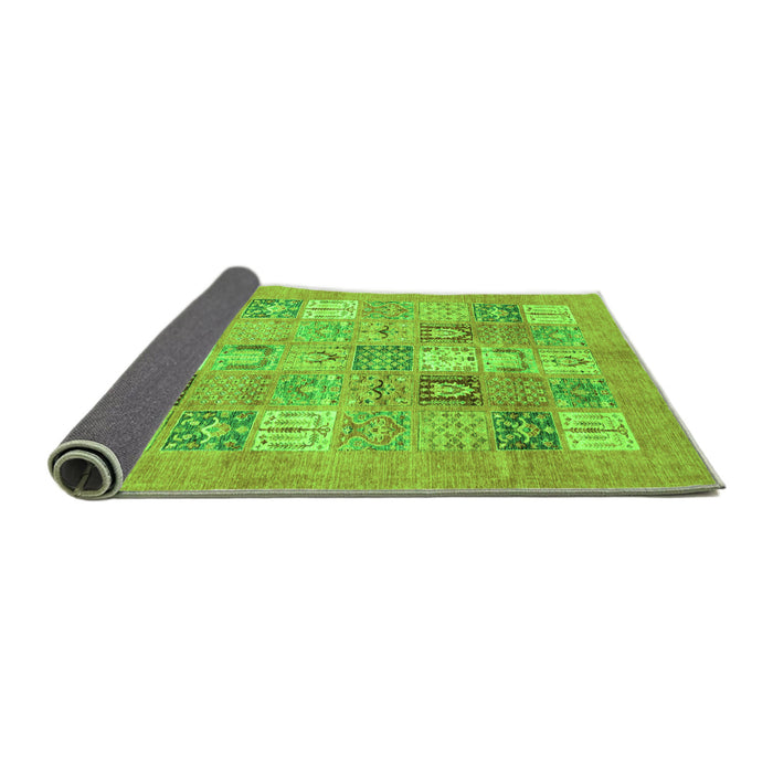 Sideview of Abstract Green Modern Rug, abs3748grn