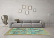 Machine Washable Abstract Light Blue Modern Rug in a Living Room, wshabs3748lblu