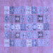 Square Abstract Blue Modern Rug, abs3748blu