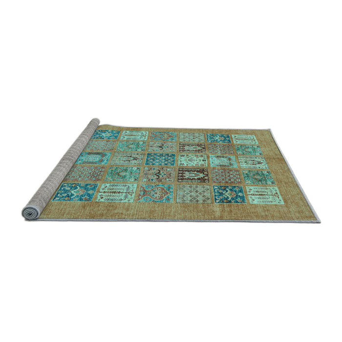 Sideview of Machine Washable Abstract Light Blue Modern Rug, wshabs3748lblu