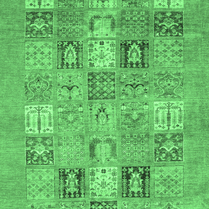 Machine Washable Abstract Emerald Green Modern Area Rugs, wshabs3748emgrn