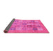 Sideview of Abstract Pink Modern Rug, abs3748pnk