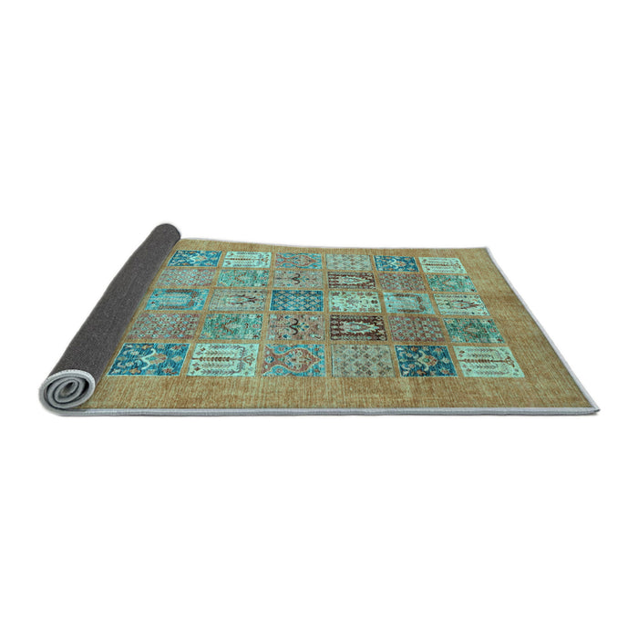 Sideview of Abstract Light Blue Modern Rug, abs3748lblu