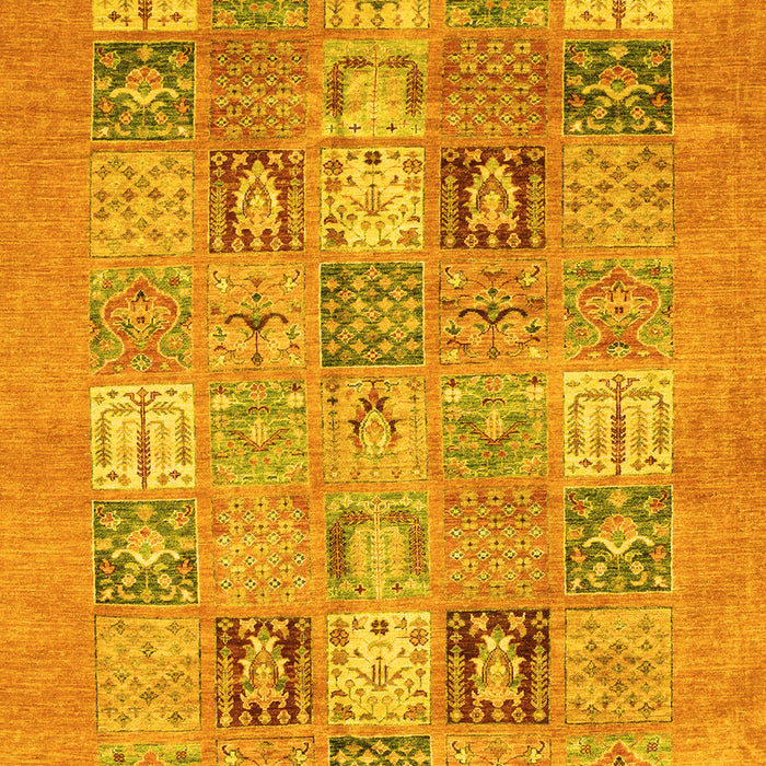 Machine Washable Abstract Yellow Modern Rug, wshabs3748yw