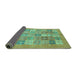 Sideview of Abstract Turquoise Modern Rug, abs3748turq