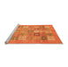 Sideview of Machine Washable Abstract Orange Modern Area Rugs, wshabs3748org