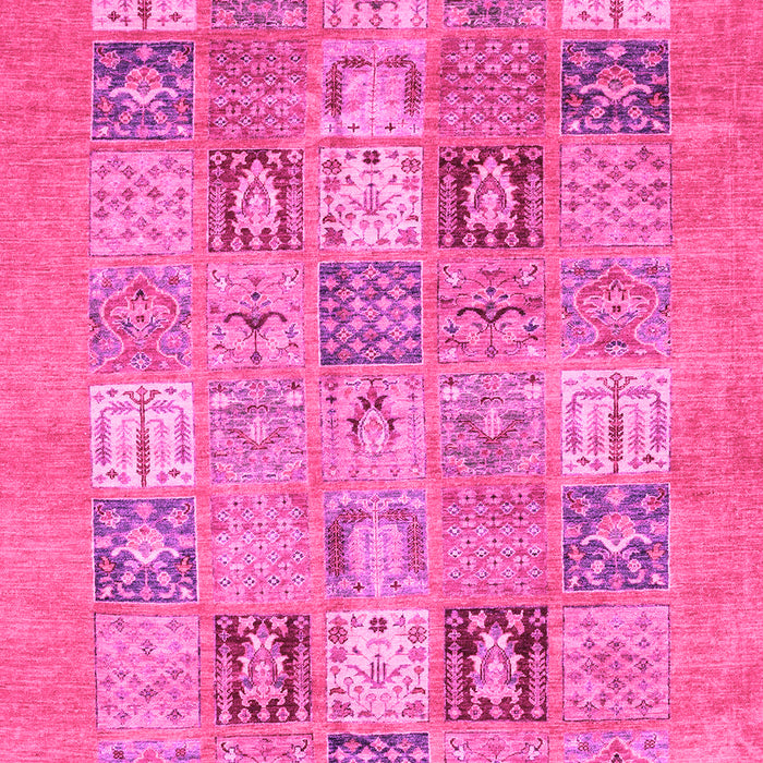 Machine Washable Abstract Pink Modern Rug, wshabs3748pnk