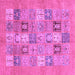 Square Abstract Purple Modern Rug, abs3748pur