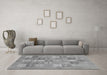 Machine Washable Abstract Gray Modern Rug in a Living Room,, wshabs3748gry