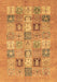 Abstract Brown Modern Rug, abs3748brn