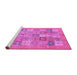 Sideview of Machine Washable Abstract Purple Modern Area Rugs, wshabs3748pur