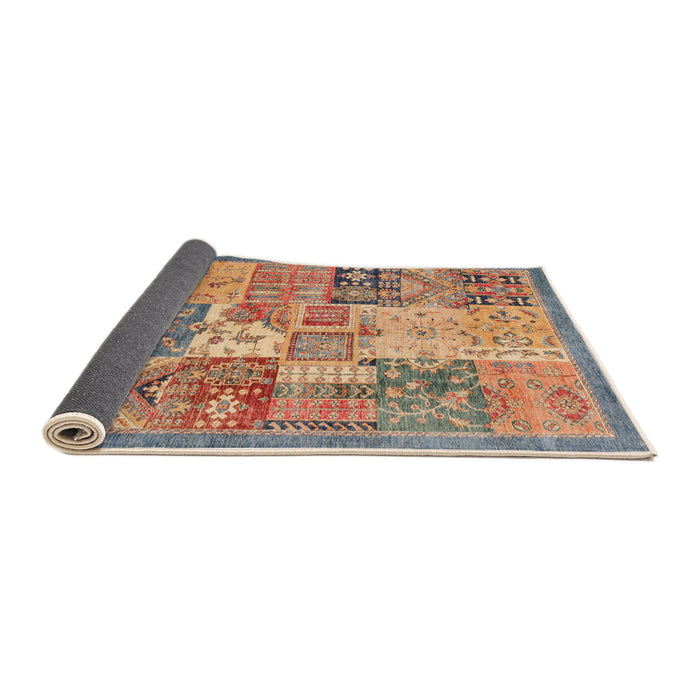 Sideview of Abstract Camel Brown Modern Rug, abs3749