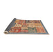 Sideview of Abstract Camel Brown Modern Rug, abs3749