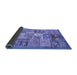 Sideview of Abstract Blue Modern Rug, abs3749blu