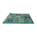 Sideview of Machine Washable Abstract Light Blue Modern Rug, wshabs3749lblu