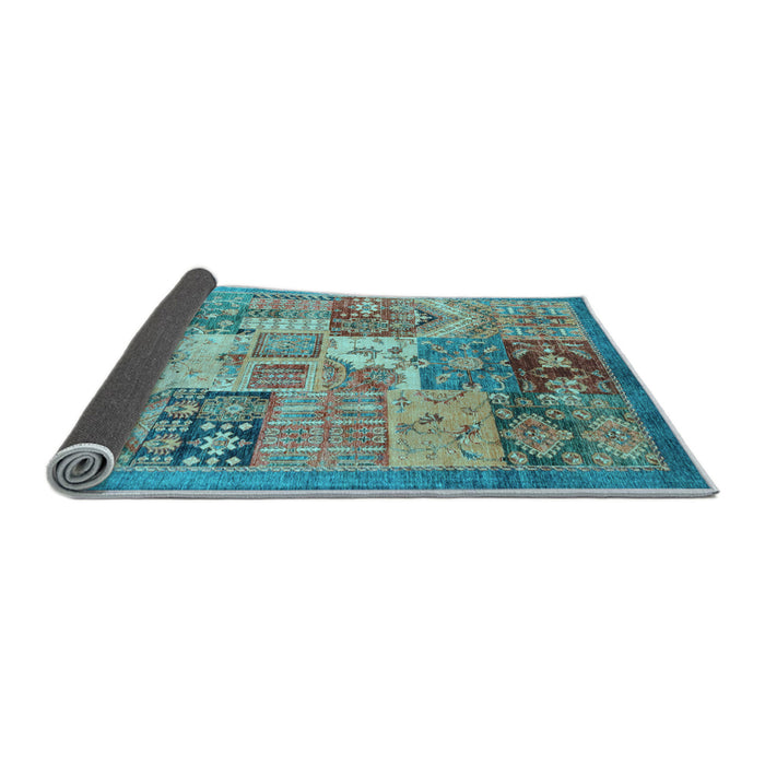 Sideview of Abstract Light Blue Modern Rug, abs3749lblu