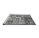 Sideview of Machine Washable Abstract Gray Modern Rug, wshabs3749gry