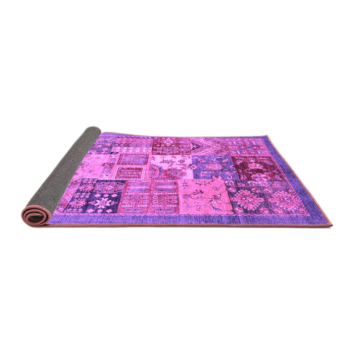 Sideview of Abstract Purple Modern Rug, abs3749pur