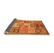 Sideview of Abstract Orange Modern Rug, abs3749org