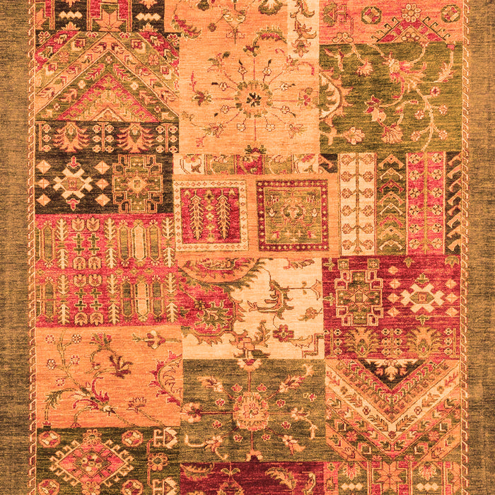 Abstract Orange Modern Rug, abs3749org