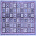 Square Abstract Blue Modern Rug, abs374blu