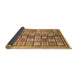 Sideview of Abstract Brown Modern Rug, abs374brn