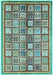 Abstract Light Blue Modern Rug, abs374lblu