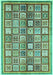 Abstract Turquoise Modern Rug, abs374turq