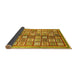 Sideview of Abstract Yellow Modern Rug, abs374yw