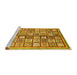 Sideview of Machine Washable Abstract Yellow Modern Rug, wshabs374yw