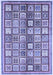 Abstract Blue Modern Rug, abs374blu