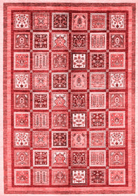 Abstract Red Modern Rug, abs374red