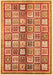 Machine Washable Abstract Orange Modern Area Rugs, wshabs374org