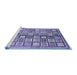 Sideview of Machine Washable Abstract Blue Modern Rug, wshabs374blu