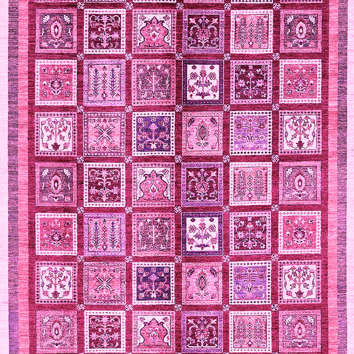 Machine Washable Abstract Pink Modern Rug, wshabs374pnk
