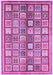 Machine Washable Abstract Purple Modern Area Rugs, wshabs374pur