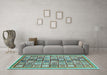 Machine Washable Abstract Light Blue Modern Rug in a Living Room, wshabs374lblu