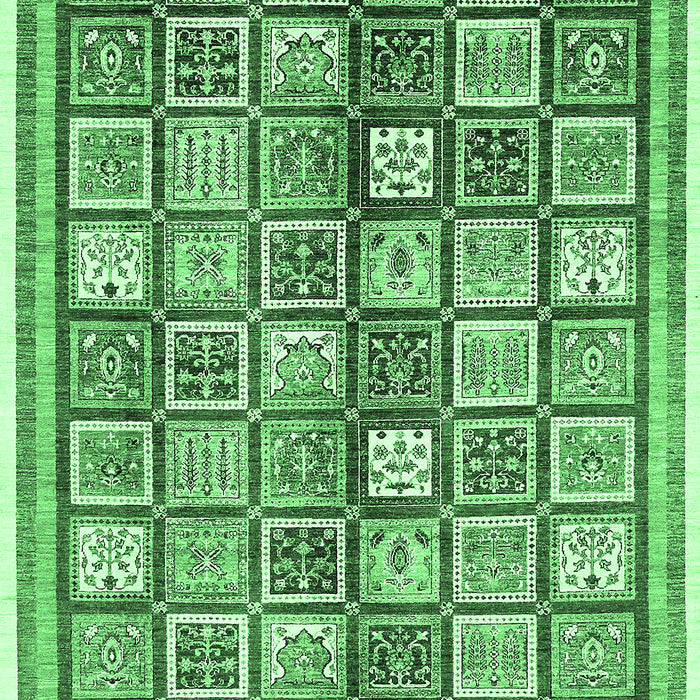 Machine Washable Abstract Emerald Green Modern Area Rugs, wshabs374emgrn
