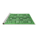 Sideview of Machine Washable Abstract Emerald Green Modern Area Rugs, wshabs374emgrn